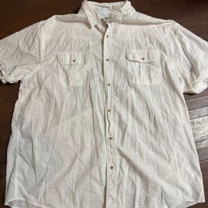 Lee Men’s White Short Sleeve Beachy Button Down